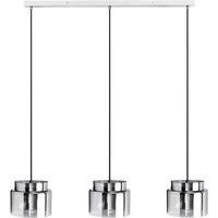 Lucande Ceiling Light /'Diano/' (Design) in Silver Made of Glass for e.g. Living Room & Dining Room (3 Light Sources, GX53) from Pendant Lighting, lamp, Hanging lamp, lamp, Ceiling lamp, Hanging Light