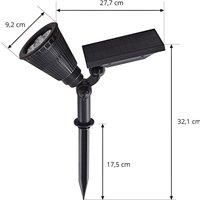 Prios Liezel LED solar ground spike RGB IP44