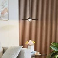 Lucande Tethrion LED pendant light sand black