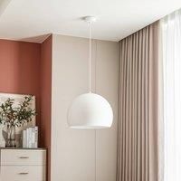 Lucande Lythara LED pendant light matt white 50cm