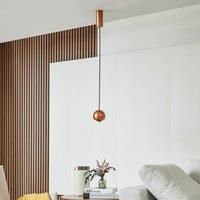 Lucande Varineth LED pendant light copper