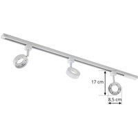 Prios Jardani single-circuit track lighting system 3-bulb white
