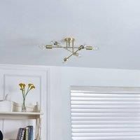 Lindby Aloria ceiling light, 6-bulb, gold
