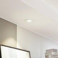 Arcchio Spotlight Recessed /'Zarik/' dimmable (Modern) in White Made of Aluminium for e.g. Living Room & Dining Room (1 Light Source,) from high-Voltage Spotlight, Spotlight, recessed Light, Ceiling