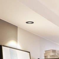 Arcchio Spotlight Recessed /'Zarik/' dimmable (Modern) in Black Made of Aluminium for e.g. Living Room & Dining Room (1 Light Source,) from high-Voltage Spotlight, Spotlight, recessed Light, Ceiling
