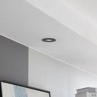 Arcchio Spotlight Recessed /'Jyra/' dimmable (Modern) in Black Made of Aluminium for e.g. Living Room & Dining Room (1 Light Source,) from high-Voltage Spotlight, Spotlight, recessed Light, Ceiling