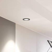Arcchio Spotlight Recessed /'Aryx/' dimmable (Modern) in Black Made of Aluminium for e.g. Living Room & Dining Room (1 Light Source,) from high-Voltage Spotlight, Spotlight, recessed Light, Ceiling