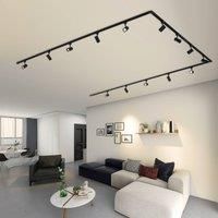 Prios Jorell single-circuit track lighting system 14fl black