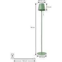 Lindby Hilario LED Solar Lights Dimmable (Splash-Proof in Green Metal (1 Bulb) – Solar Lamp Solar Light Garden