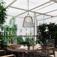 Lindby Ceiling Light Outdoor /'Levino/' dimmable (Modern) in Black Made of Metal (1 Light Source,) from Pendant Lighting, Outdoor Light