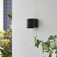 Lindby LED Outdoor Wall Light /'Nivar/' (Modern) in Black Made of Metal (1 Light Source,) from Wall lamp for Exterior/Interior Walls, House, Terrace und Balcony