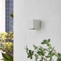 Lindby LED Outdoor Wall Light /'Nivar/' (Modern) in White Made of Metal (1 Light Source,) from Wall lamp for Exterior/Interior Walls, House, Terrace und Balcony