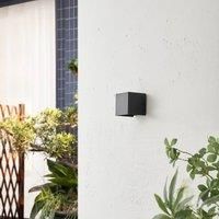 Lindby LED Outdoor Wall Light /'Nivar/' (Modern) in Black Made of Metal (1 Light Source,) from Wall lamp for Exterior/Interior Walls, House, Terrace und Balcony