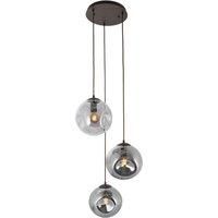 Lindby Ceiling Light /'Valentina/' dimmable (Modern) in Silver Made of Glass for e.g. Kitchen (3 Light Sources, E27) from Pendant Lighting, lamp, Hanging lamp, lamp, Ceiling lamp, Hanging Light