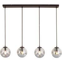 Lindby Ceiling Light /'Valentina/' dimmable (Modern) in Silver Made of Glass for e.g. Kitchen (4 Light Sources, E14) from Pendant Lighting, lamp, Hanging lamp, lamp, Ceiling lamp, Hanging Light