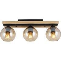 Lindby Mite ceiling light with glass shades 3-bulb.