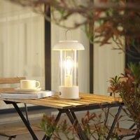 Lindby LED rechargeable table lamp Yvette, apricot, IP44
