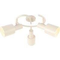 Lindby downlight Ovelia, beige, round, 3-bulb.
