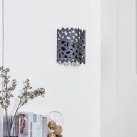Lucande Aeloria wall light, black, iron