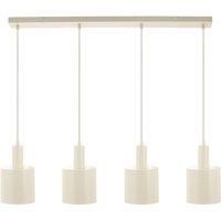 Lindby pendant light Ovelia, beige, 4-bulb.