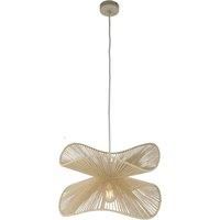 Lindby Valdorin pendant light, double-layered, beige
