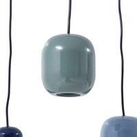 Lucande Narion pendant light 7-bulb colourful
