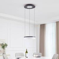Lucande /'Squillo/' dimmable (Modern) in Black for e.g. Living Room & Dining Room (1 Light Source,) from