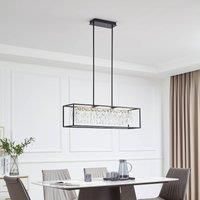 Lucande Kassi LED hanging light, 3,000K, dimmable, crystal optics