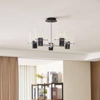 Lucande Eirian ceiling light glass, 5-bulb