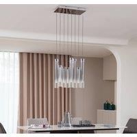 Lucande Ceiling Light /'Korvitha/' dimmable (Modern) in Silver Made of Glass for e.g. Living Room & Dining Room (8 Light Sources,) from Pendant Lighting, lamp, Hanging lamp, lamp, Ceiling lamp