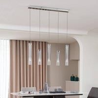 Lucande Ceiling Light /'Korvitha/' dimmable (Modern) in Silver Made of Glass for e.g. Living Room & Dining Room (5 Light Sources,) from Pendant Lighting, lamp, Hanging lamp, lamp, Ceiling lamp