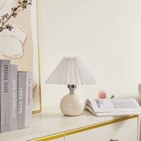 Lindby table lamp Kerimi, ceramic, cream