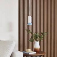 Lindby pendant light Kerimi, cream/blue, 1-bulb