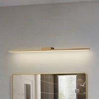 Lucande Kivana LED mirror lamp, copper, metal, 90 cm, IP44