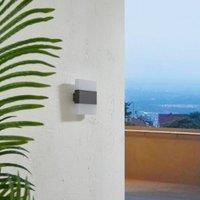 Lindby LED outdoor wall light Branor, aluminium, dark grey, IP54