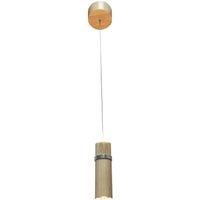 Lucande Nojus LED pendant light, wood, 1-bulb