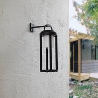 Lucande 2-in-1 LED solar light Tilena, black, round, aluminium