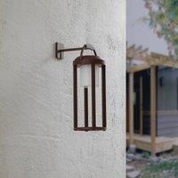 Lucande 2-in-1 LED wall light Tilena, rust, round, aluminium