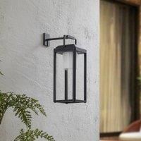 Lucande LED wall light Tilena, angular, black, aluminium