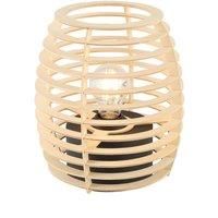 Lindby Table Lamp /'Ediz/' (Modern) in Brown Made of Wood for e.g. Hallway (1 Light Source, E27) from Desk Lamps