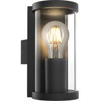 Lucande outdoor wall light Zanta, height 19.7 cm, IP65, black