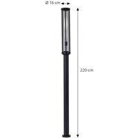 Lucande path light Alivaro, black, aluminium, 220 cm, E27
