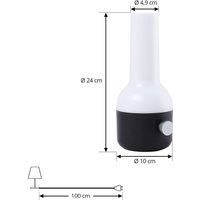 Lindby LED Isaline Dimmable (Splash-Proof (Modern) in Black (1 Bulb)