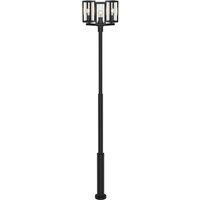 Lucande outdoor light Siveta, 240 cm, 3-bulb, black, aluminium