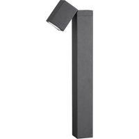 Lindby pillar light Othil, 50 cm high, grey, aluminium