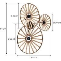 Lindby Evandor wall light, 3-bulb, natural