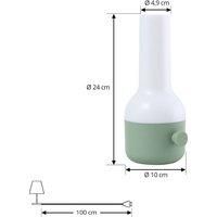 Lindby LED Isaline Dimmable (Splash-Proof (Modern) in Green (1 Bulb)