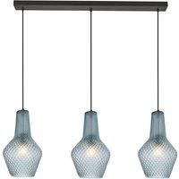 Lindby Ceiling Light /'Drakar/' dimmable (Vintage, Antique) in Blue Made of Glass for e.g. Living Room & Dining Room (3 Light Sources, E27) from Pendant Lighting, lamp, Hanging lamp, lamp, Ceiling