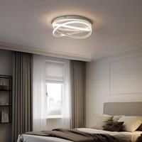 Lucande LED ceiling light Aldric, white, aluminium, 45 cm
