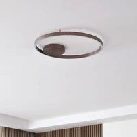 Lucande Smart LED ceiling light Moise, coffee, CCT, Tuya